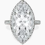 18kt Rose Gold Klarissa Halo Lab Diamond Eternity Ring front image