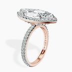 18kt Rose Gold Klarissa Halo Lab Diamond Eternity Ring standing product image one
