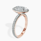 2.99 ct. oval Victoria Beckham Engagement Ring in 18kt rose gold standing product image one