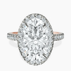 18kt Rose Gold Klarissa Halo Lab Diamond Eternity Ring front image
