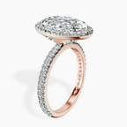 18kt Rose Gold Klarissa Halo Lab Diamond Eternity Ring standing product image one