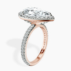 18kt Rose Gold Klarissa Halo Lab Diamond Eternity Ring standing product image one