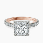 18kt Rose Gold Klarissa Halo Lab Diamond Eternity Ring front image