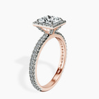 18kt Rose Gold Klarissa Halo Lab Diamond Eternity Ring standing product image one