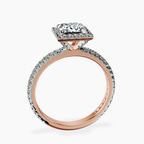 18kt Rose Gold Klarissa Halo Lab Diamond Eternity Ring side right image one
