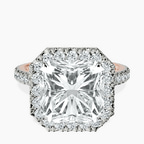 18kt Rose Gold Klarissa Halo Lab Diamond Eternity Ring front image