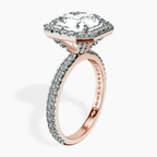 18kt Rose Gold Klarissa Halo Lab Diamond Eternity Ring standing product image one