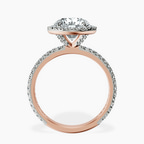 2.82 ct. round Klarissa Halo Eternity Ring in 18kt rose gold side right image one
