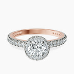 18kt Rose Gold Klarissa Halo Lab Diamond Eternity Ring front image