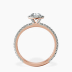 18kt Rose Gold Klarissa Halo Lab Diamond Eternity Ring side right image one