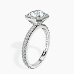 14kt White Gold Victoria Beckham Halo Lab Diamond Eternity Ring standing product image one
