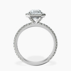14kt White Gold Victoria Beckham Halo Lab Diamond Eternity Ring side right image one