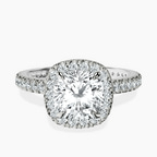 14kt White Gold Victoria Beckham Halo Lab Diamond Eternity Ring front image