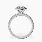 14kt White Gold Victoria Beckham Halo Lab Diamond Eternity Ring side right image one