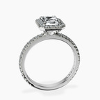 14kt White Gold Victoria Beckham Halo Lab Diamond Eternity Ring side right image one