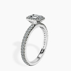 Platinum Klarissa Halo Lab Diamond Eternity Ring standing product image one
