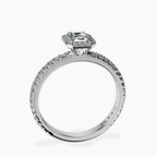Platinum Klarissa Halo Lab Diamond Eternity Ring side right image one