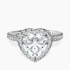 14kt White Gold Victoria Beckham Halo Lab Diamond Eternity Ring front image