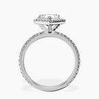 14kt White Gold Victoria Beckham Halo Lab Diamond Eternity Ring side right image one