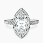14kt White Gold Victoria Beckham Halo Lab Diamond Eternity Ring front image