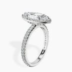14kt White Gold Victoria Beckham Halo Lab Diamond Eternity Ring standing product image one