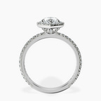 14kt White Gold Victoria Beckham Halo Lab Diamond Eternity Ring side right image one