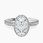 Platinum Klarissa Halo Lab Diamond Eternity Ring front image