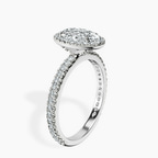 Platinum Klarissa Halo Lab Diamond Eternity Ring standing product image one
