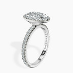 14kt White Gold Victoria Beckham Halo Lab Diamond Eternity Ring standing product image one