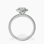 14kt White Gold Victoria Beckham Halo Lab Diamond Eternity Ring side right image one