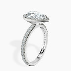 14kt White Gold Victoria Beckham Halo Lab Diamond Eternity Ring standing product image one