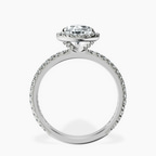 14kt White Gold Victoria Beckham Halo Lab Diamond Eternity Ring side right image one