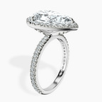 Platinum Klarissa Halo Lab Diamond Eternity Ring standing product image one