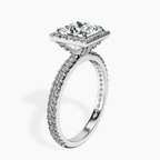 14kt White Gold Victoria Beckham Halo Lab Diamond Eternity Ring standing product image one