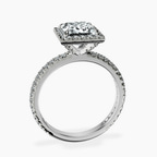 14kt White Gold Victoria Beckham Halo Lab Diamond Eternity Ring side right image one