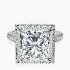 Platinum Klarissa Halo Lab Diamond Eternity Ring front image