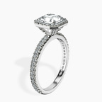14kt White Gold Victoria Beckham Halo Lab Diamond Eternity Ring standing product image one
