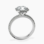 14kt White Gold Victoria Beckham Halo Lab Diamond Eternity Ring side right image one