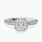 Platinum Klarissa Halo Lab Diamond Eternity Ring front image
