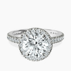 9ct White Gold Klarissa Halo Lab Diamond Eternity Ring front image