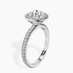 9ct White Gold Klarissa Halo Lab Diamond Eternity Ring standing product image one