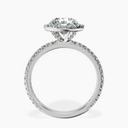 9ct White Gold Klarissa Halo Lab Diamond Eternity Ring side right image one