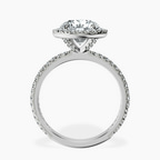 2.82 ct. round Victoria Beckham Engagement Ring in 10kt white gold side right image one
