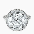 Platinum Klarissa Halo Lab Diamond Eternity Ring front image
