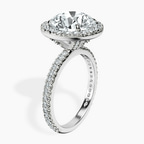 Platinum Klarissa Halo Lab Diamond Eternity Ring standing product image one