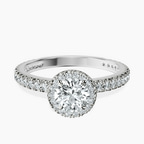 10kt White Gold Klarissa Halo Lab Diamond Eternity Ring front image
