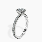 10kt White Gold Klarissa Halo Lab Diamond Eternity Ring standing product image one