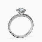 10kt White Gold Klarissa Halo Lab Diamond Eternity Ring side right image one