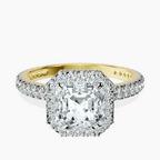 18kt Yellow Gold Victoria Beckham Halo Lab Diamond Eternity Ring front image