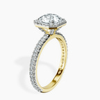 18kt Yellow Gold Victoria Beckham Halo Lab Diamond Eternity Ring standing product image one